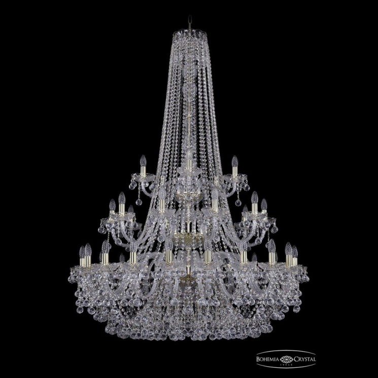 Люстра хрустальная 1409/20+10+5/400/h-160/3d G Bohemia Ivele Crystal (Стеклянный рожок)