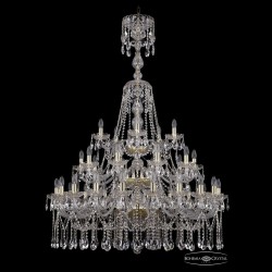 Люстра хрустальная 1413/20+10+5/400/XL-158/3d G Bohemia Ivele Crystal (Стеклянный рожок)