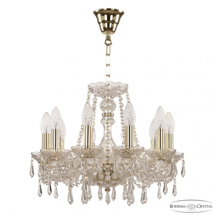 Люстра хрустальная 104/10/141 G Bohemia Ivele Crystal (Стеклянный рожок)