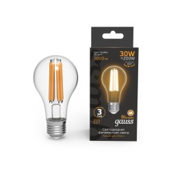 Светодиодная филаментная лампа Gauss FILAMENT A70 30W 3000Lm 2700K E27 102902130102902130_GAUSS