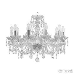 Люстра хрустальная 105/10/195 Ni Bohemia Ivele Crystal (Стеклянный рожок)