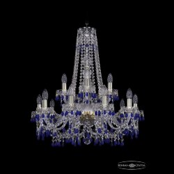Люстра хрустальная 1410/10+5/240/h-75 G V3001 Bohemia Ivele Crystal (Стеклянный рожок)