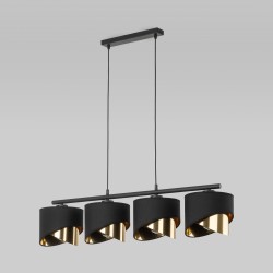 Подвесной светильник с тканевыми абажурами                      TK Lighting  4825 Grant Black