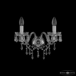 Бра хрустальные 1403B/2/160 Ni  Bohemia Ivele Crystal (Стеклянный рожок)