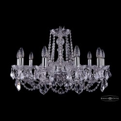 Люстра хрустальная 1402/10/240 Ni Leafs Bohemia Ivele Crystal (Стеклянный рожок)