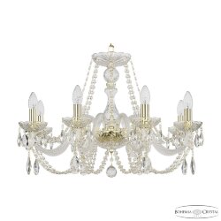 Люстра хрустальная 101/8/240 G Bohemia Ivele Crystal (Стеклянный рожок)