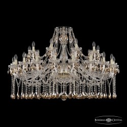 Люстра хрустальная 1413/20+10/460 G K721 Bohemia Ivele Crystal (Стеклянный рожок)