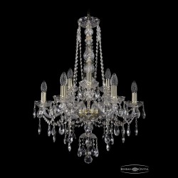 Люстра хрустальная 1415/6+3/200/h-77 G Bohemia Ivele Crystal (Стеклянный рожок)