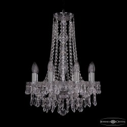 Люстра хрустальная 1403/8/141/h-59 Ni  Bohemia Ivele Crystal (Стеклянный рожок)