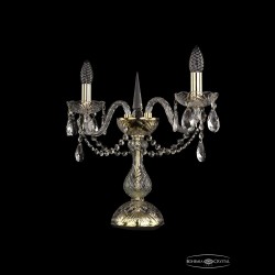 Настольная лампа 1402L/2/141-39 G Bohemia Ivele Crystal (Стеклянный рожок)