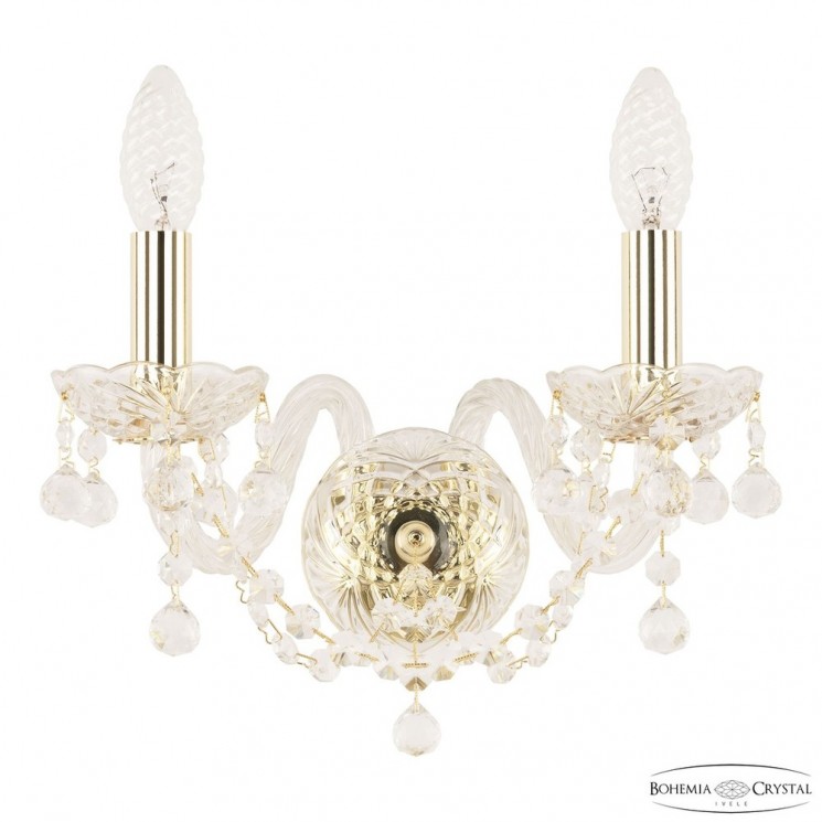 Бра хрустальные 108B/2/141 G Bohemia Ivele Crystal (Стеклянный рожок)
