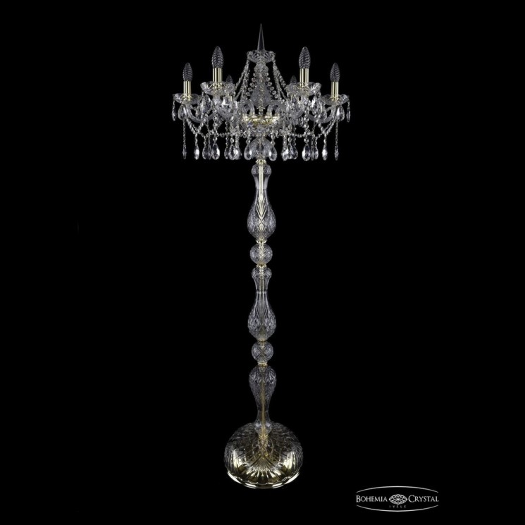 Торшер хрустальный 1413T1/6/200-160 G Bohemia Ivele Crystal (Стеклянный рожок)