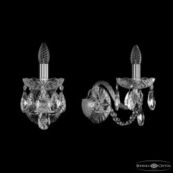 Бра хрустальные 1402B/1/160/XL Ni  Bohemia Ivele Crystal (Стеклянный рожок)