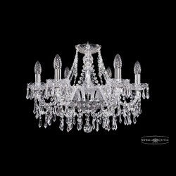 Люстра хрустальная 1403/6/195 Ni Bohemia Ivele Crystal (Стеклянный рожок)