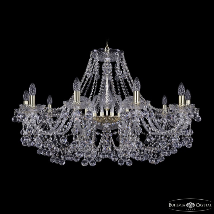 Люстра хрустальная 1409/10/360 G Bohemia Ivele Crystal (Стеклянный рожок)