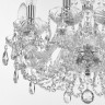 Люстра хрустальная 101/10/165 Ni Bohemia Ivele Crystal (6 кг)