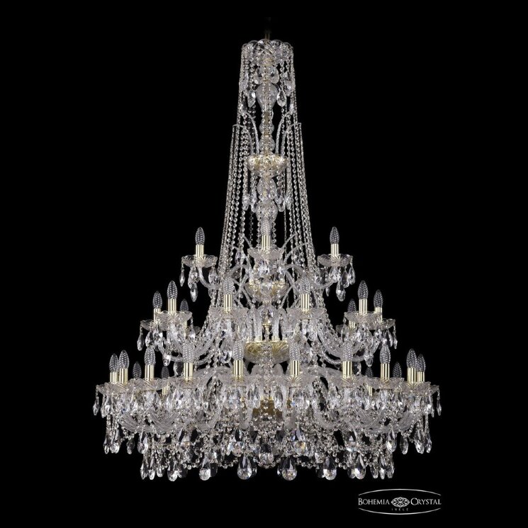 Люстра хрустальная 1411/20+10+5/400/XL-155/3d G Bohemia Ivele Crystal (Стеклянный рожок)