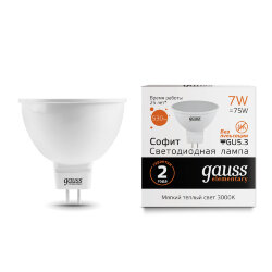 Светодиодная лампа Gauss Софит 7W 530Lm 3000K GU5.3 1351713517_GAUSS