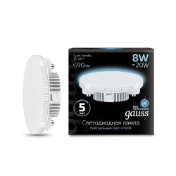 Светодиодная лампа Gauss Таблетка 8W 690Lm 4100K GX53 108008208108008208_GAUSS