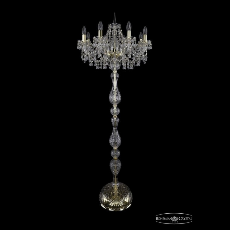 Торшер хрустальный 1410T1/8/195-160 G V0300 Bohemia Ivele Crystal (Стеклянный рожок)