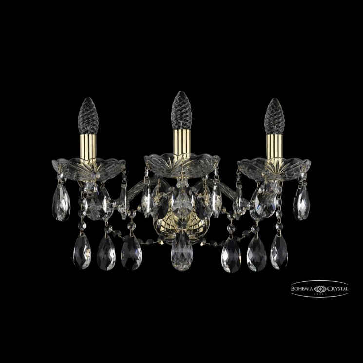 Бра хрустальные 1413B/3/165/XL G Bohemia Ivele Crystal (Стеклянный рожок)