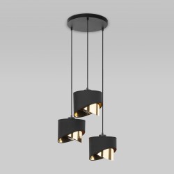 Подвесной светильник с тканевыми абажурами                      TK Lighting  4876 Grant Black