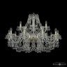 Люстра хрустальная 1409/10+5/360 G Bohemia Ivele Crystal (Стеклянный рожок)