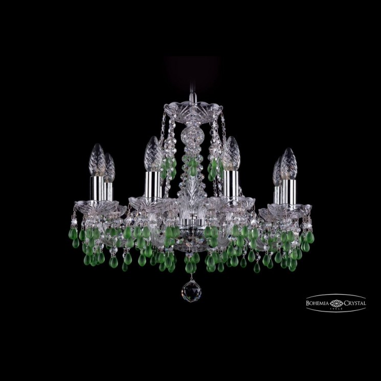 Люстра хрустальная 1410/6/160 Ni V5001 Bohemia Ivele Crystal (Стеклянный рожок)
