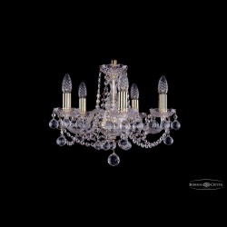 Люстра хрустальная 1402/5/141 G Balls Bohemia Ivele Crystal (Стеклянный рожок)