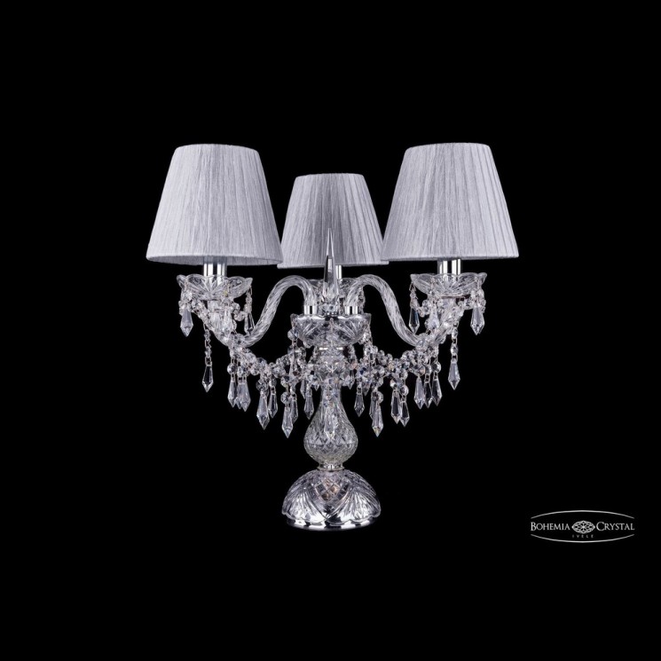 Настольная лампа 1403L/3/141-39 Ni SH6-160 Bohemia Ivele Crystal (Стеклянный рожок)