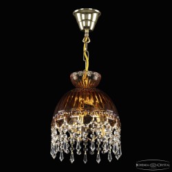 Подвесной светильник с цветным хрусталём 5478/22 G Amber/M-1G Drops Bohemia Ivele Crystal (5478)