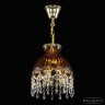 Подвесной светильник с цветным хрусталём 5478/22 G Amber/M-1G Drops Bohemia Ivele Crystal (5478)