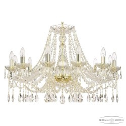 Люстра хрустальная 107/12/300 G Bohemia Ivele Crystal (Стеклянный рожок)