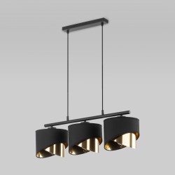 Подвесной светильник с тканевыми абажурами                      TK Lighting  4824 Grant Black