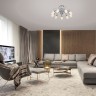 Люстра потолочная с плафонами из стекла                      Eurosvet  22080/9 хром