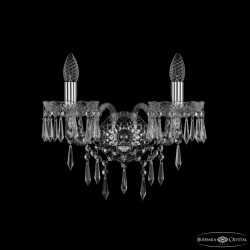 Бра хрустальные 1403B/2/160/XL Ni  Bohemia Ivele Crystal (Стеклянный рожок)