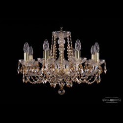 Люстра хрустальная 1402/8/195 G R721 Bohemia Ivele Crystal (Стеклянный рожок)