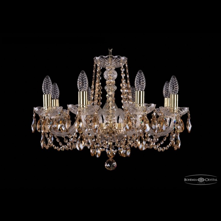 Люстра хрустальная 1402/8/195 G R721 Bohemia Ivele Crystal (Стеклянный рожок)