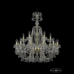 Люстра хрустальная 1409/12+6/300/XL-95 G Bohemia Ivele Crystal (Стеклянный рожок)