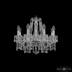 Люстра хрустальная 1403/8/160 Ni  Bohemia Ivele Crystal (Стеклянный рожок)