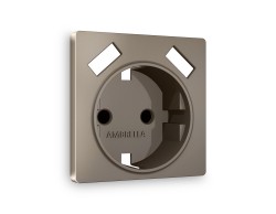 Ambrella Light Лицевая панель для электрической розетки с заземлением со шторками 2USB A+A QUANT Ambrella Volt ALFA AP6390