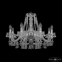 Люстра хрустальная 1409/8/240 Ni Bohemia Ivele Crystal (Стеклянный рожок)