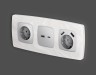 Ambrella Light Лицевая панель для розетки 2USB тип A+C QUANT Ambrella Volt OMEGA OP4110