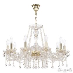 Люстра хрустальная 108/10/240 G Bohemia Ivele Crystal (Стеклянный рожок)