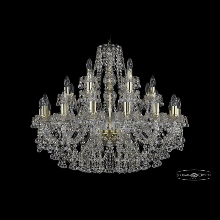Люстра 1409/16+8+4/300 G Bohemia Ivele Crystal (Стеклянный рожок)