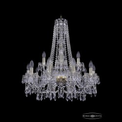 Люстра хрустальная 1403/10+5/240/h-76 G Bohemia Ivele Crystal (Стеклянный рожок)