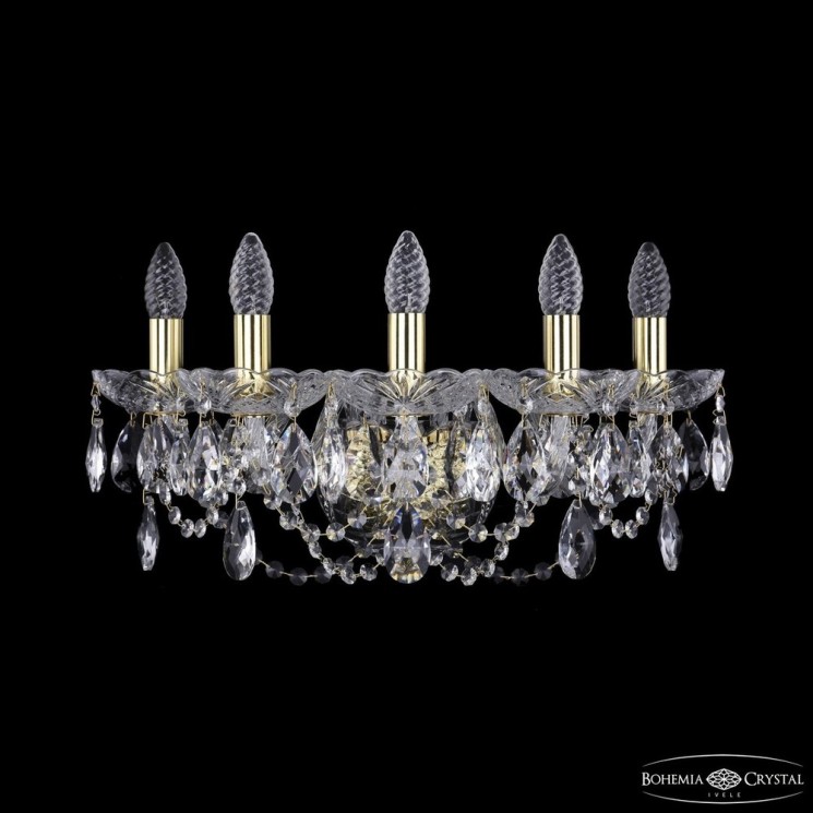 Бра хрустальные 1402B/5/160/XL G Bohemia Ivele Crystal (Стеклянный рожок)