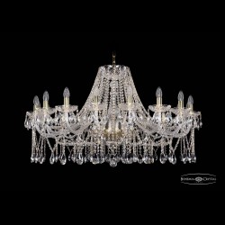 Люстра хрустальная 1413/18/400 G Bohemia Ivele Crystal (Стеклянный рожок)