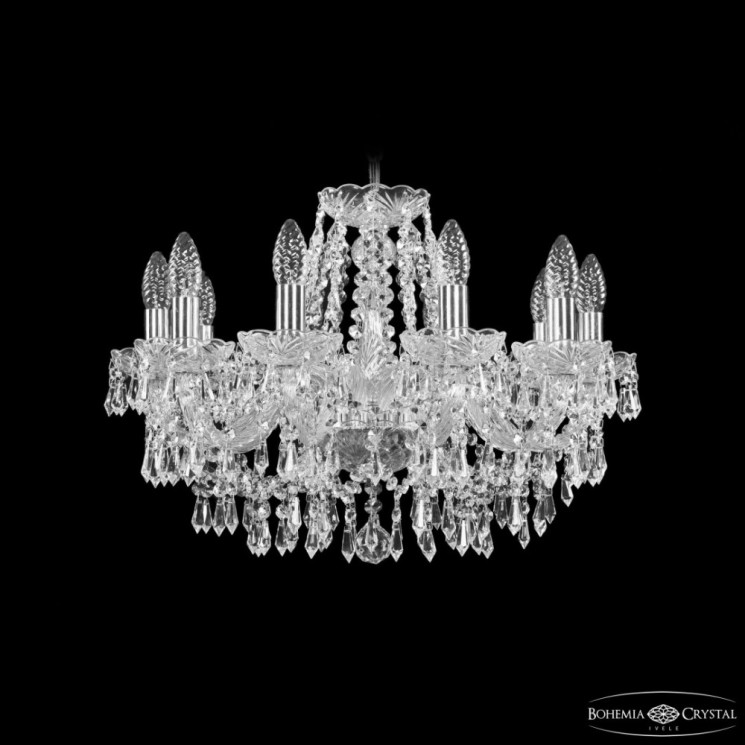 Люстра хрустальная 1403/10/195 Ni  Bohemia Ivele Crystal (Стеклянный рожок)