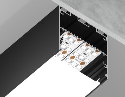 Ambrella Light Профиль для ленты до 41мм 50*50мм ILLUMINATION GP3100BK